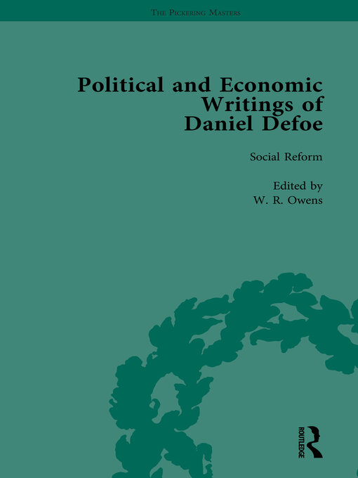 Title details for The Political and Economic Writings of Daniel Defoe Vol 8 by W R Owens - Available